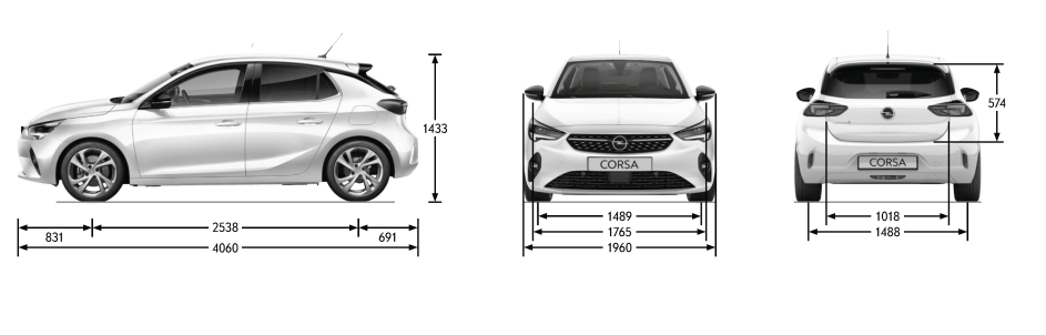 Opel Corsa wymiary