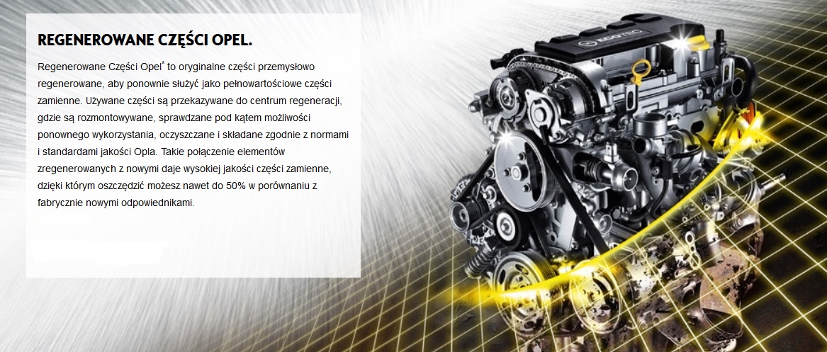 Regenerowane części Opel